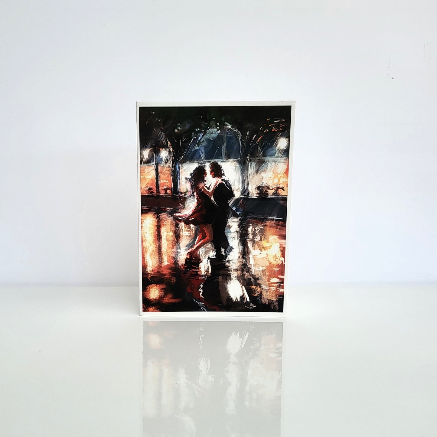 "Only Us and the Rain." Painting, Frameable Greeting Card