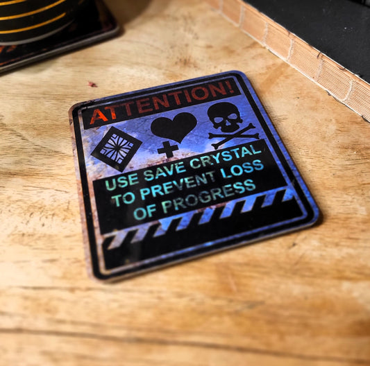 IRL Save Game Metal Gamer Coaster