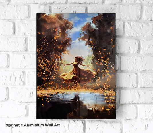 Dandelions Whimsy Magnetic Metal Print