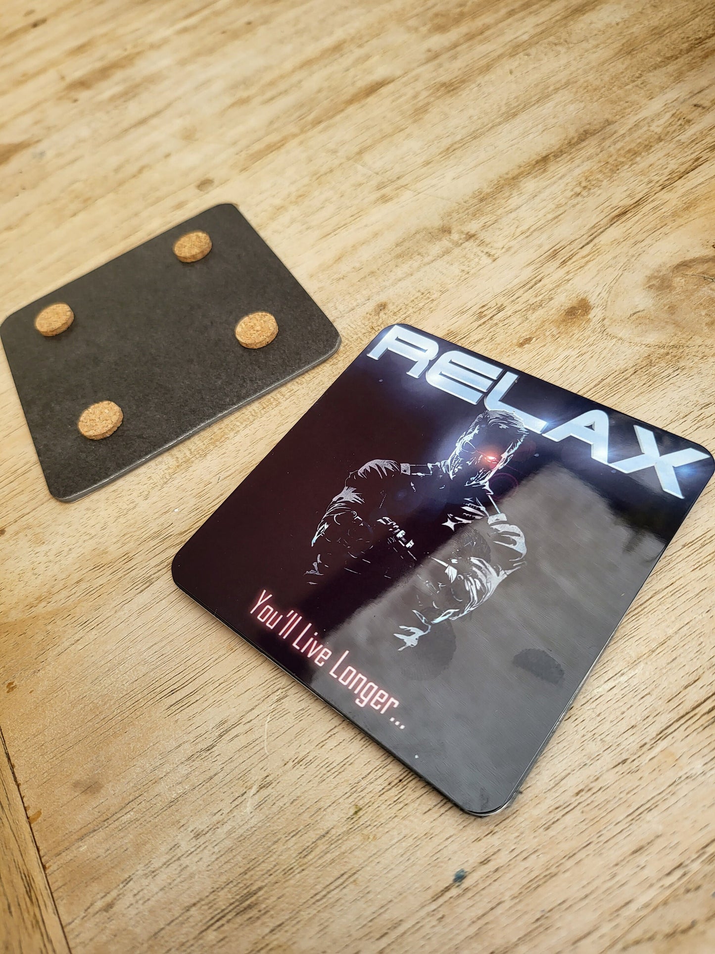 Retro Terminator Metal Coasters